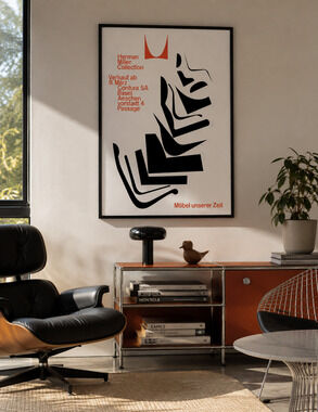 Herman Miller Collection Armin Hofmann 1962 Original Poster MOMA Swiss MCM